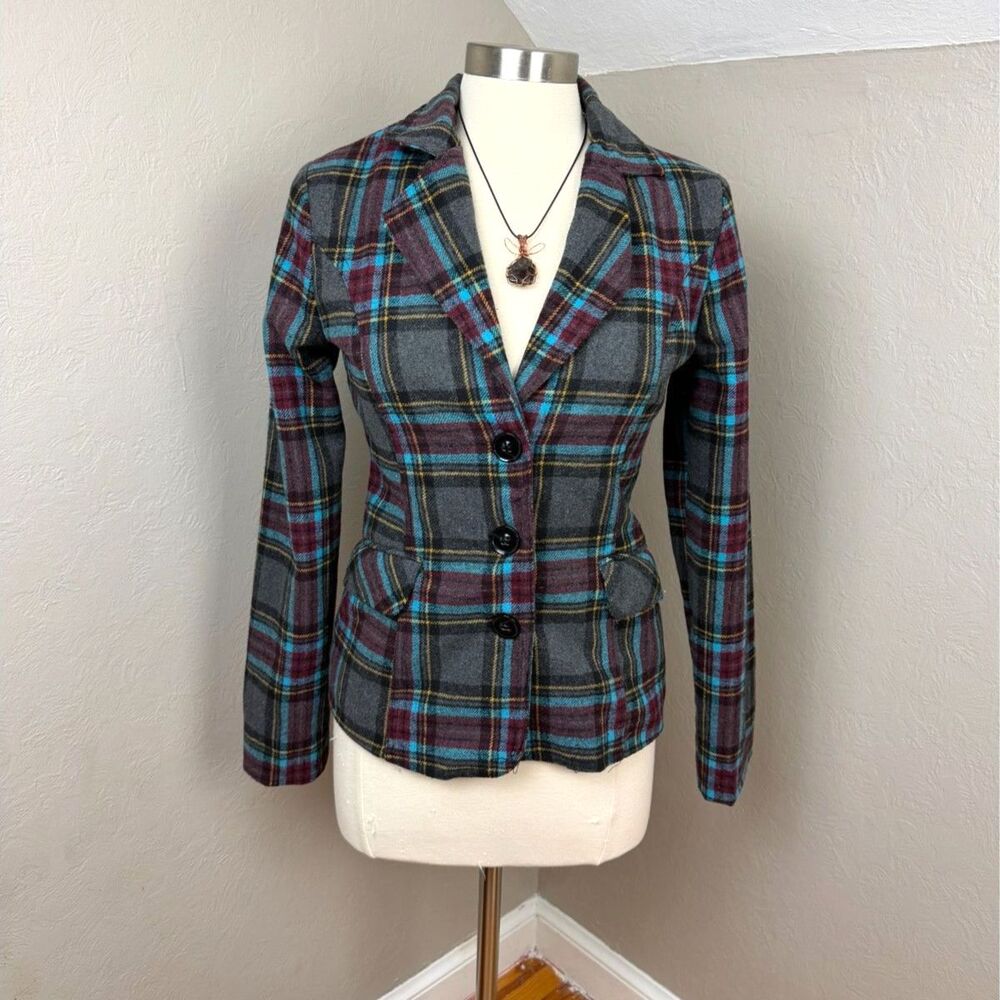 Dollhouse Outerwear Y2K Plaid Fitted Blazer Jacket NWT Vintage Style